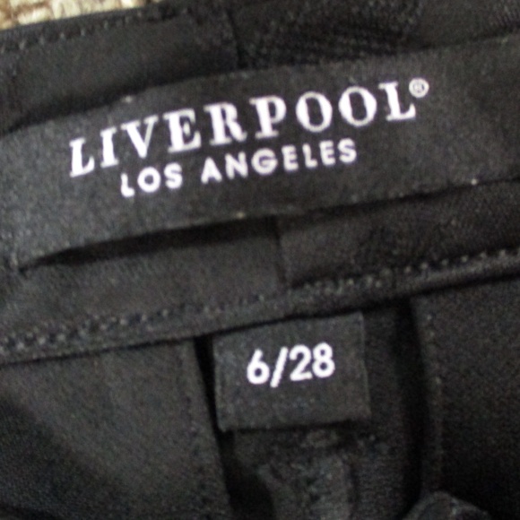 Liverpool Pants Women's 6 Black Camo Satin Crop Utility Ankle Joggers - Picture 6 of 9